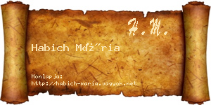 Habich Mária névjegykártya